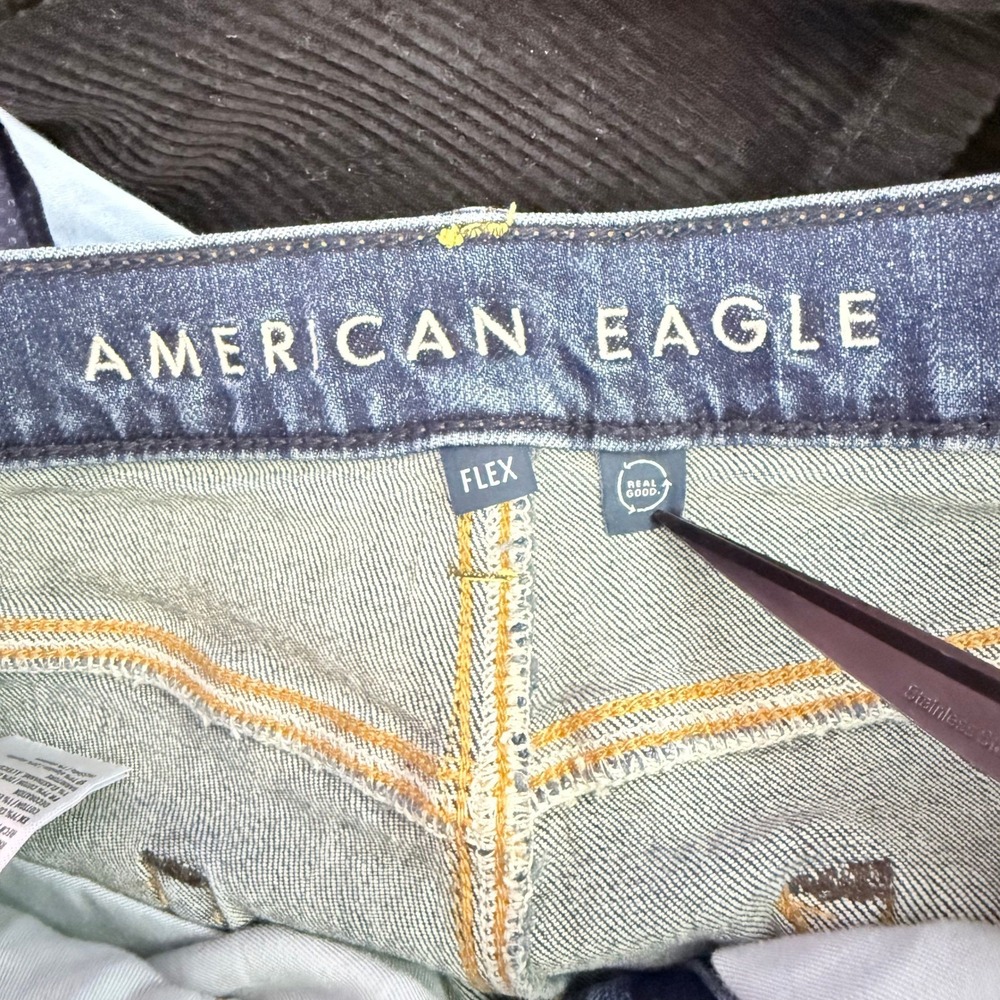 American Eagle Original Bootcut Women 32x32 Blue Flex Denim Classic Americana - Picture 3 of 12